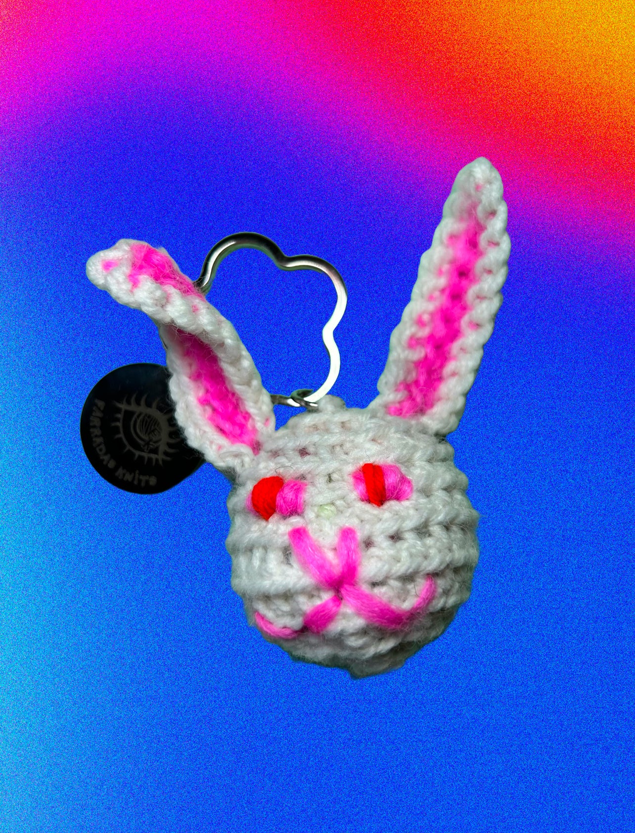 Snowy Bunny Crochet Keychain Pre-Order
