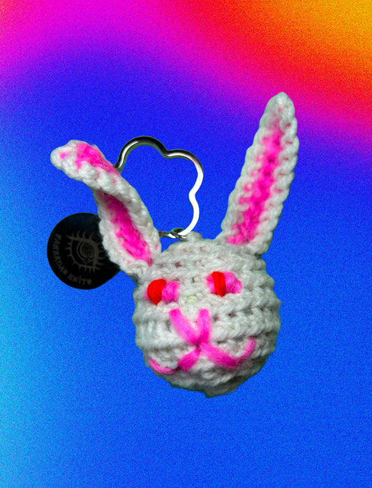 Snowy Bunny Crochet Keychain Pre-Order