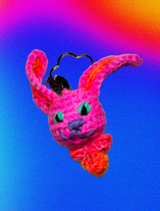 Bubblegum Bunny Crochet Keychain Pre-Order