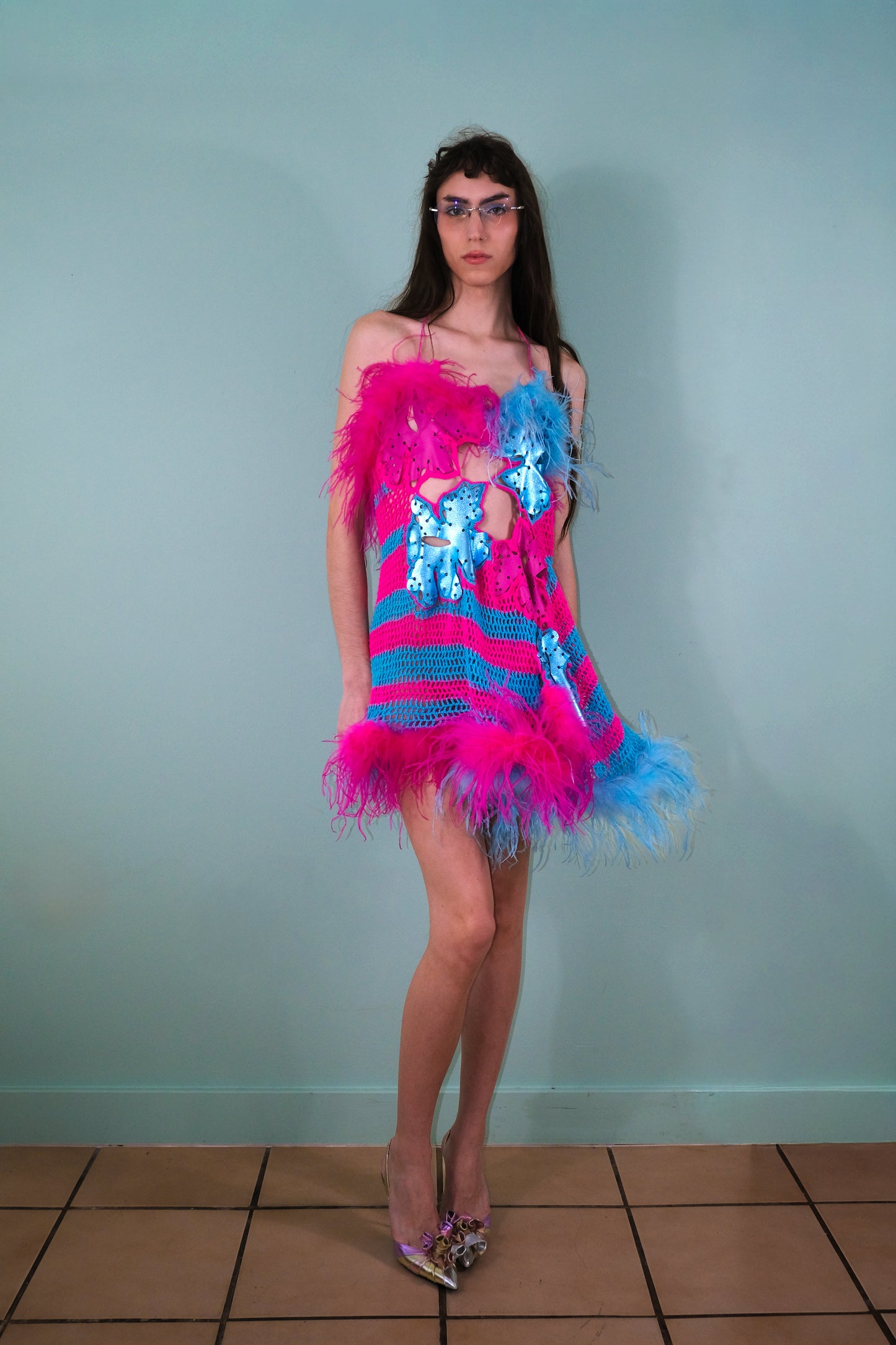 Technicolor Hibiscus Dress