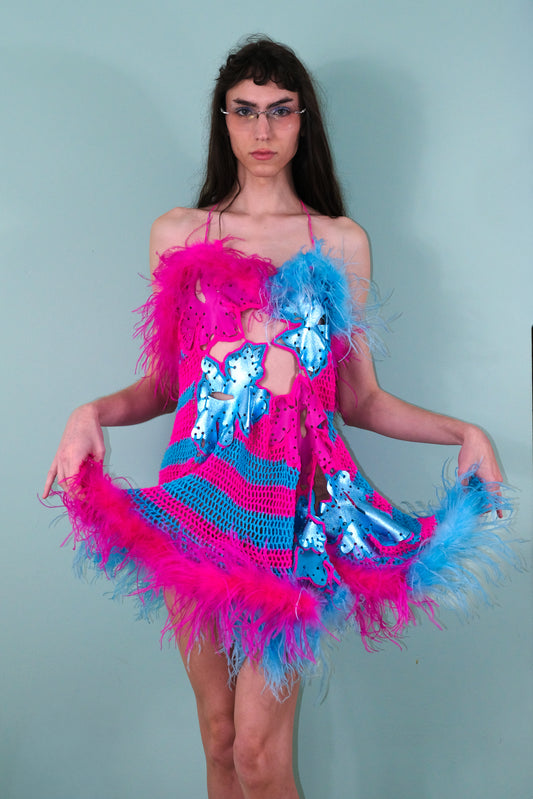 Technicolor Hibiscus Dress