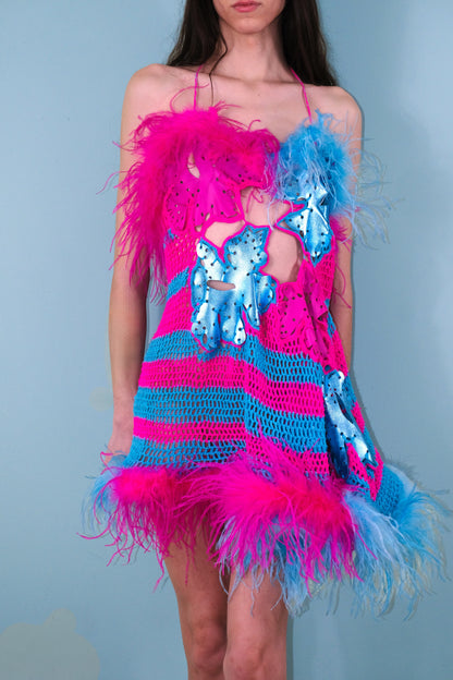 Technicolor Hibiscus Dress