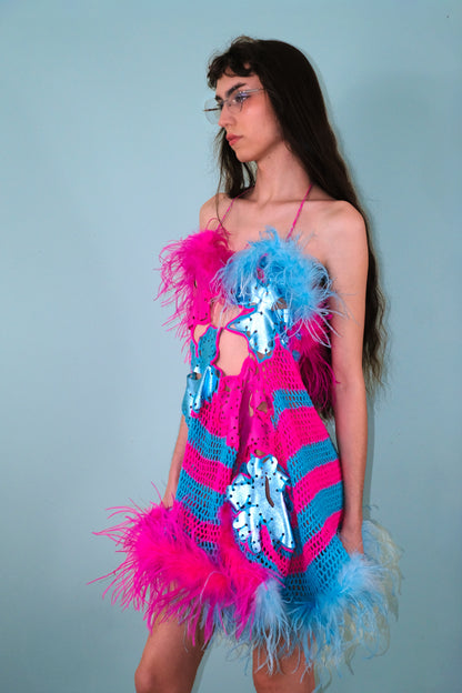 Technicolor Hibiscus Dress